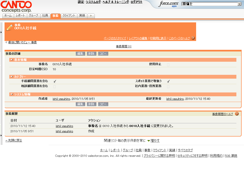 事象管理機能イメージ