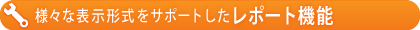 様々な表示形式をサポートしたレポート機能